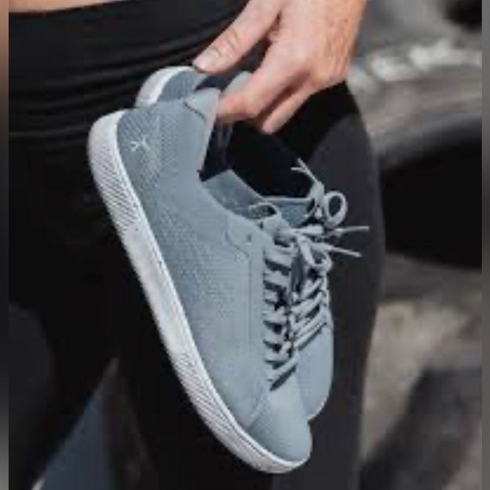 Flux Adapt Trainer Concrete Grey Barefoot Knit Blue Sneakers Size W’s 9 M’s 8 - Picture 2 of 10